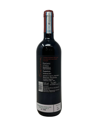 Barbera d’Alba Superiore “Sarsera” - 2016 - Simone Scaletta - Rarest Wines