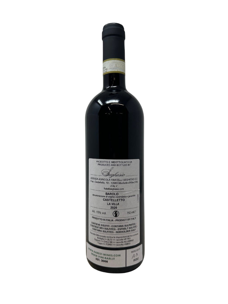 Barolo “La Villa” – 2020 - Fratelli Seghesio - Rarest Wines