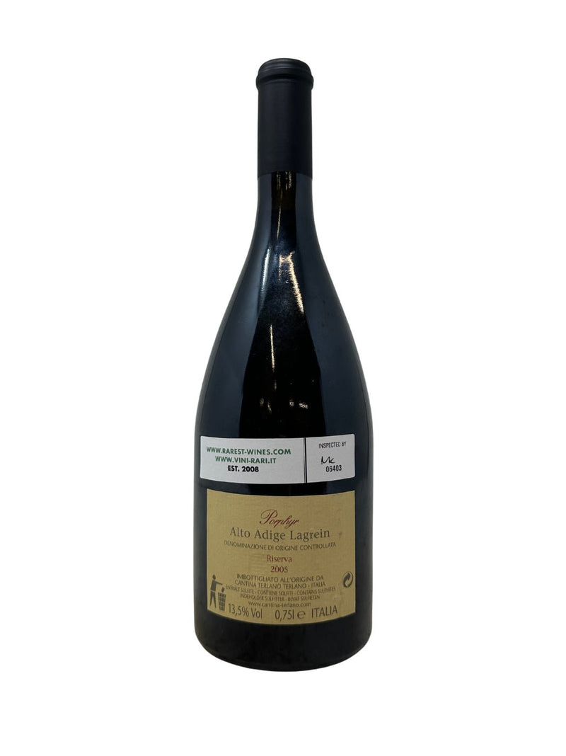 Lagrein “Riserva Porphyr” - 2005 - Cantina Terlano - Rarest Wines