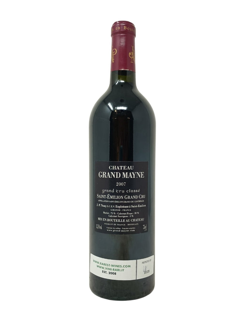 St. Emilion Grand Cru - 2007 - Chateau Grand Mayne - Rarest Wines