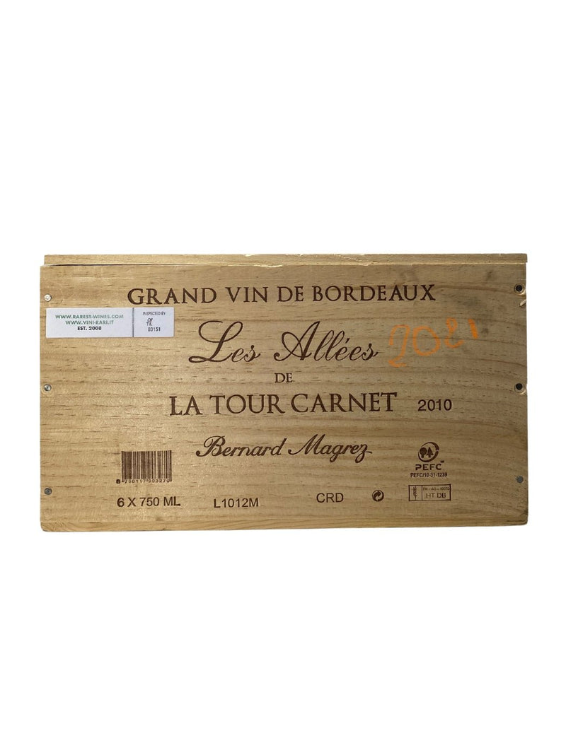 6x Les Allées de La Tour Carnet - 2010 - Bernard Magrez - Rarest Wines