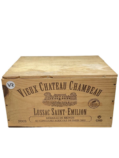 6x Vieux Chateau Chambeau - 2003 - Lussac St Emilion - Rarest Wines