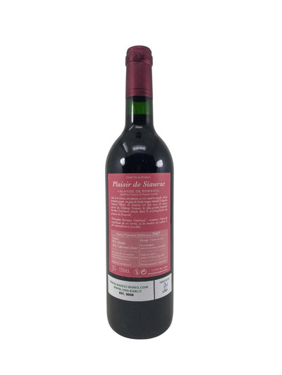 Plaisir de Siaurac - 2007 - Baronne Guchard - Rarest Wines